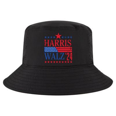 Vintage Harris Walz 2024 American Flag 2024 Harris Election Premium Cool Comfort Performance Bucket Hat