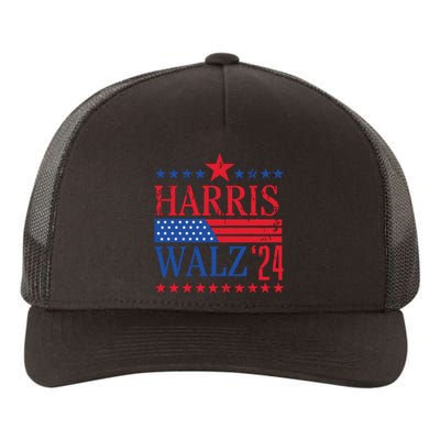 Vintage Harris Walz 2024 American Flag 2024 Harris Election Premium Yupoong Adult 5-Panel Trucker Hat