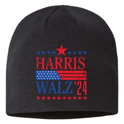 Vintage Harris Walz 2024 American Flag 2024 Harris Election Premium Sustainable Beanie