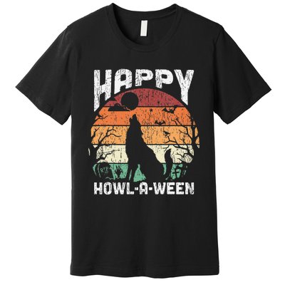 Vintage Halloween Wolf Costume Premium T-Shirt