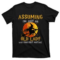 Vintage Halloween Witch Costume Beware of This Old Lady T-Shirt