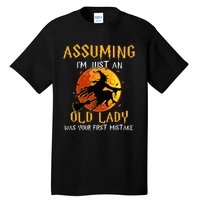 Vintage Halloween Witch Costume Beware of This Old Lady Tall T-Shirt