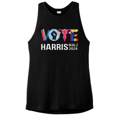 Vote Harris Waltz 2024 Lgbt Rights Ladies PosiCharge Tri-Blend Wicking Tank