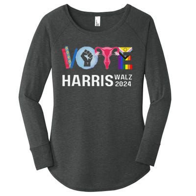 Vote Harris Waltz 2024 Lgbt Rights Women's Perfect Tri Tunic Long Sleeve Shirt