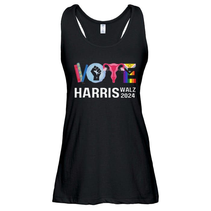 Vote Harris Waltz 2024 Lgbt Rights Ladies Essential Flowy Tank