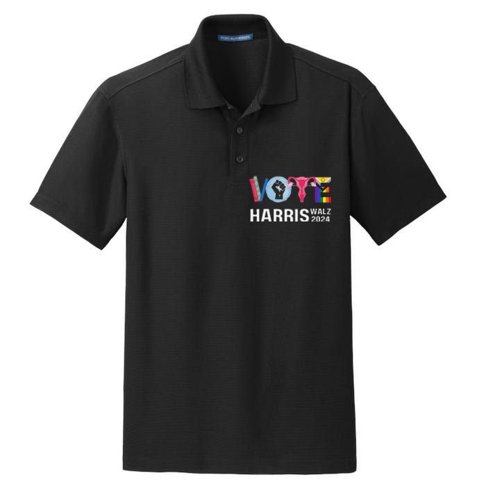 Vote Harris Waltz 2024 Lgbt Rights Dry Zone Grid Polo