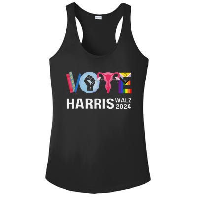 Vote Harris Waltz 2024 Lgbt Rights Ladies PosiCharge Competitor Racerback Tank