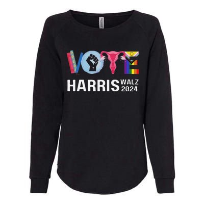 Vote Harris Waltz 2024 Lgbt Rights Womens California Wash Sweatshirt