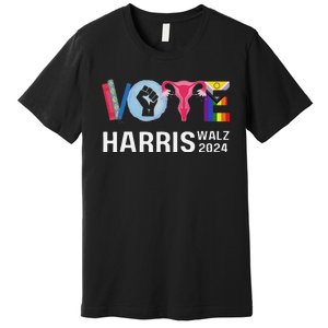 Vote Harris Waltz 2024 Lgbt Rights Premium T-Shirt