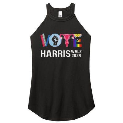 Vote Harris Waltz 2024 Lgbt Rights Women's Perfect Tri Rocker Tank