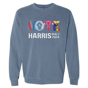 Vote Harris Waltz 2024 Lgbt Rights Garment-Dyed Sweatshirt