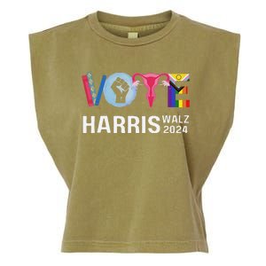 Vote Harris Waltz 2024 Lgbt Rights Garment-Dyed Women's Muscle Tee