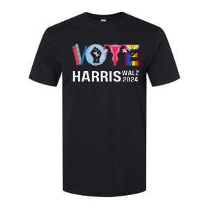 Vote Harris Waltz 2024 Lgbt Rights Softstyle CVC T-Shirt