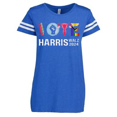 Vote Harris Waltz 2024 Lgbt Rights Enza Ladies Jersey Football T-Shirt