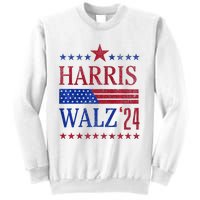 Vintage Harris Walz 2024 American Flag 2024 Harris Election Premium Sweatshirt