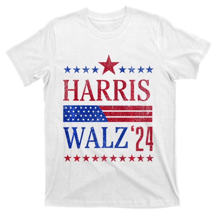 Vintage Harris Walz 2024 American Flag 2024 Harris Election Premium T-Shirt