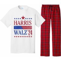 Vintage Harris Walz 2024 American Flag 2024 Harris Election Premium Pajama Set