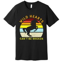 Vintage Horse Wild Hearts Can't Be Broken Premium T-Shirt