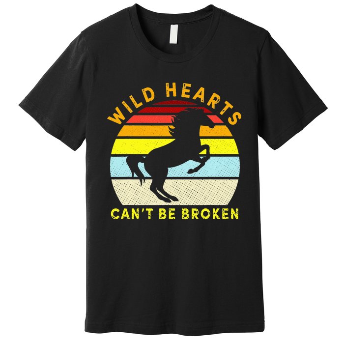 Vintage Horse Wild Hearts Can't Be Broken Premium T-Shirt