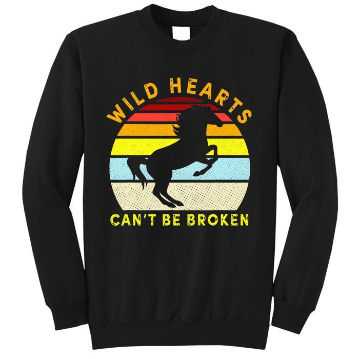 Vintage Horse Wild Hearts Can't Be Broken Tall Sweatshirt