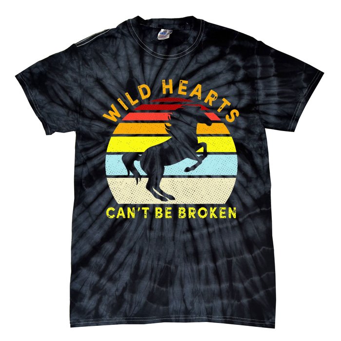 Vintage Horse Wild Hearts Can't Be Broken Tie-Dye T-Shirt