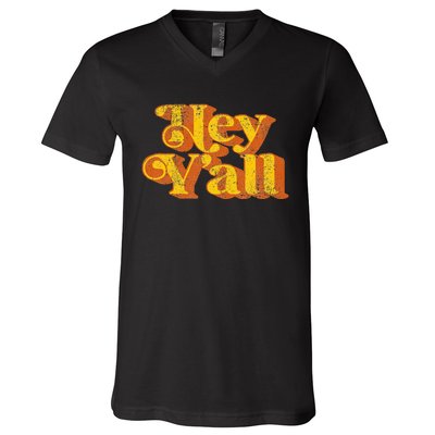 Vintage Hey YAll Funny Country Southern Slang V-Neck T-Shirt