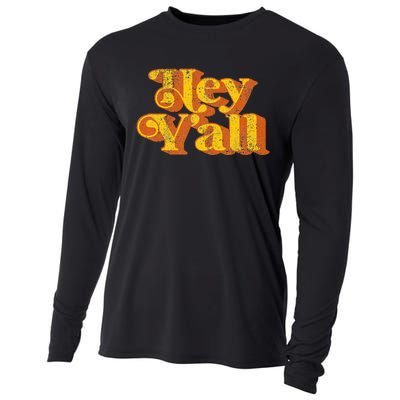 Vintage Hey YAll Funny Country Southern Slang Cooling Performance Long Sleeve Crew