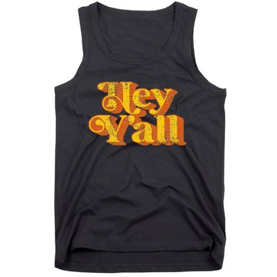 Vintage Hey YAll Funny Country Southern Slang Tank Top