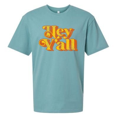 Vintage Hey YAll Funny Country Southern Slang Sueded Cloud Jersey T-Shirt