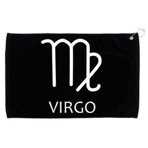 Virgo Horoscope Zodiac Sign Astrology Gray And Black Gift Grommeted Golf Towel