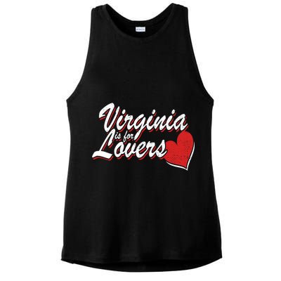 Virginia Is 4 Lovers Outdooors VA For Home Virginians Ladies PosiCharge Tri-Blend Wicking Tank