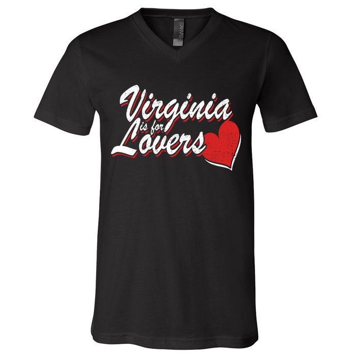 Virginia Is 4 Lovers Outdooors VA For Home Virginians V-Neck T-Shirt