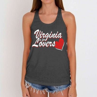 Virginia Is 4 Lovers Outdooors VA For Home Virginians Women's Knotted Racerback Tank