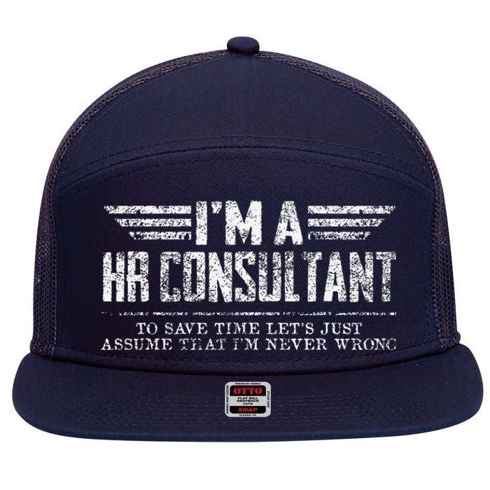 Vintage IM A Hr Consultant 7 Panel Mesh Trucker Snapback Hat