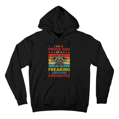 Vintage Im A Dad Of A Dad Of A Freaking Awesome Firefighter Fathers Day Gifts Hoodie