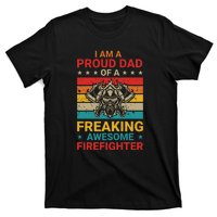 Vintage Im A Dad Of A Dad Of A Freaking Awesome Firefighter Fathers Day Gifts T-Shirt