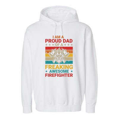 Vintage Im A Dad Of A Dad Of A Freaking Awesome Firefighter Fathers Day Gifts Garment-Dyed Fleece Hoodie