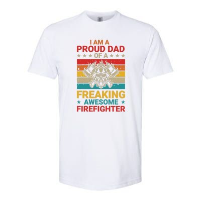 Vintage Im A Dad Of A Dad Of A Freaking Awesome Firefighter Fathers Day Gifts Softstyle CVC T-Shirt