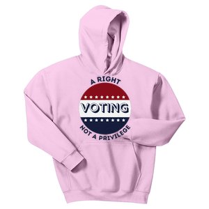 Voting Is A Right Not A Privilege Funny Quote Kids Hoodie