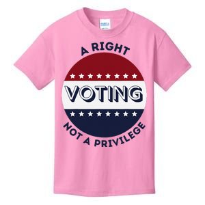 Voting Is A Right Not A Privilege Funny Quote Kids T-Shirt