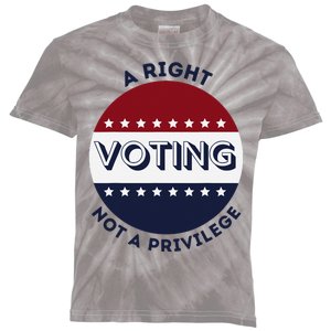 Voting Is A Right Not A Privilege Funny Quote Kids Tie-Dye T-Shirt