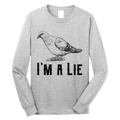 Vintage I Am A Lie Bird Aren't Real Spies Awesome Cute Gift Long Sleeve Shirt