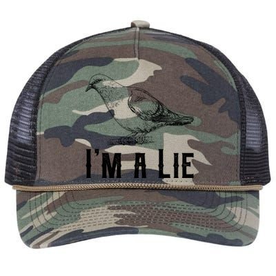 Vintage I Am A Lie Bird Aren't Real Spies Awesome Cute Gift Retro Rope Trucker Hat Cap