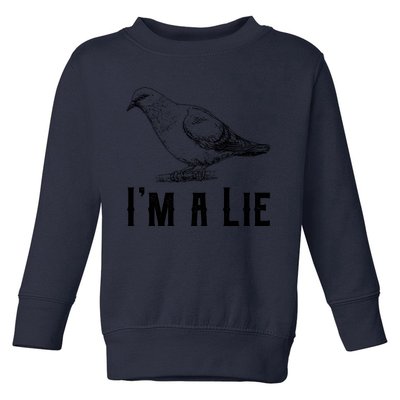 Vintage I Am A Lie Bird Aren't Real Spies Awesome Cute Gift Toddler Sweatshirt