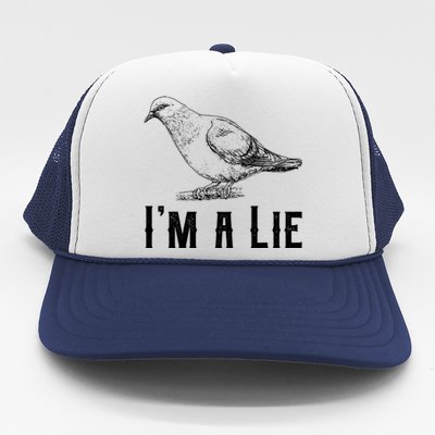 Vintage I Am A Lie Bird Aren't Real Spies Awesome Cute Gift Trucker Hat