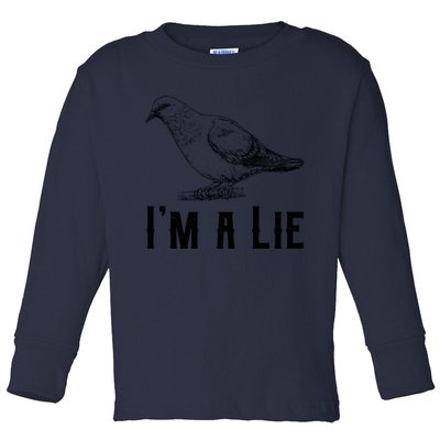 Vintage I Am A Lie Bird Aren't Real Spies Awesome Cute Gift Toddler Long Sleeve Shirt