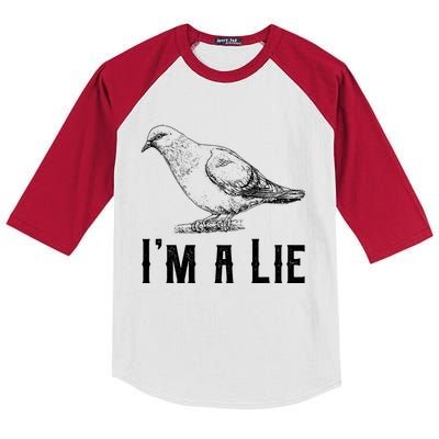 Vintage I Am A Lie Bird Aren't Real Spies Awesome Cute Gift Kids Colorblock Raglan Jersey