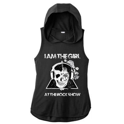 Vintage I Am The At The Rock Show Rock Music Lover Tee Ladies PosiCharge Tri-Blend Wicking Draft Hoodie Tank