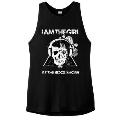 Vintage I Am The At The Rock Show Rock Music Lover Tee Ladies PosiCharge Tri-Blend Wicking Tank