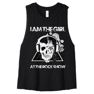 Vintage I Am The At The Rock Show Rock Music Lover Tee Women's Racerback Cropped Tank